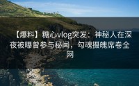 【爆料】糖心vlog突发：神秘人在深夜被曝曾参与秘闻，勾魂摄魄席卷全网