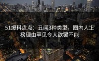 51爆料盘点：丑闻3种类型，圈内人上榜理由罕见令人欲罢不能